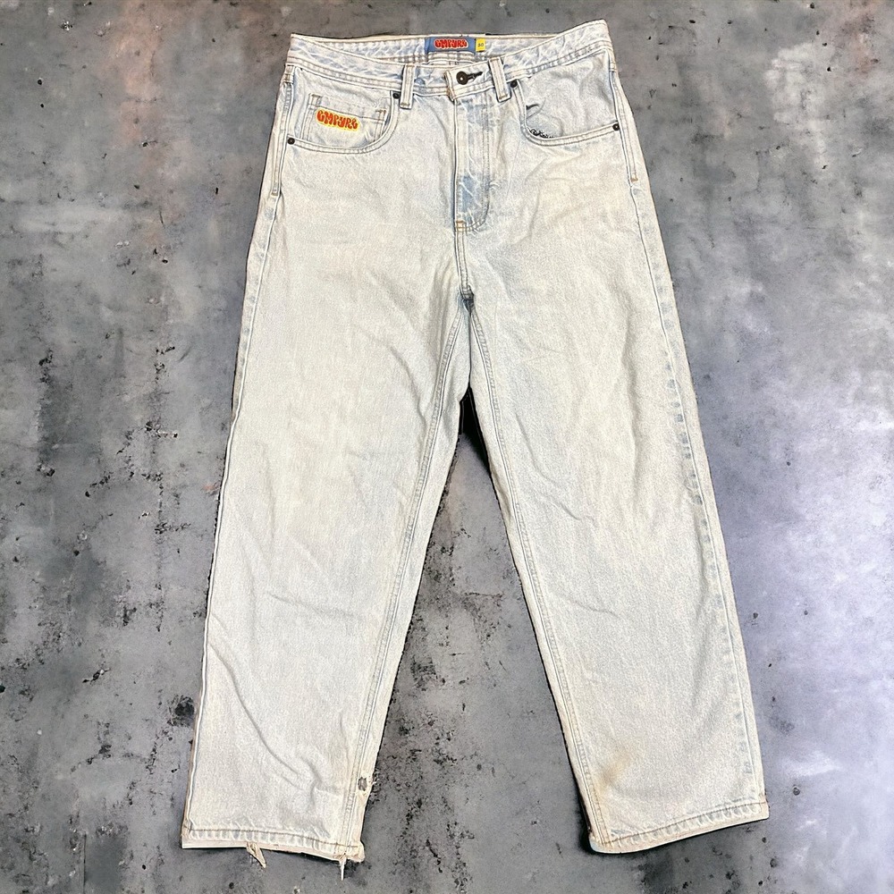 Empyre Relax skate Jeans  Mens 32 Light wash distressed loose